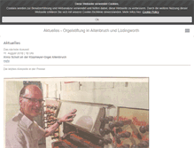 Tablet Screenshot of orgelstiftung.com